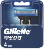 Gillette Mach3 Turbo náhradní břity 4 ks