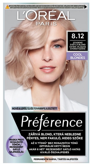 Loreal Paris Cool Préférence Féria barva na vlasy 8.12 Alaska Studená světlá blond
