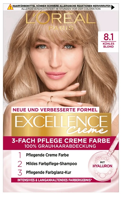 Loreal Paris Excellence Creme barva na vlasy 8.1 blond světlá popelavá