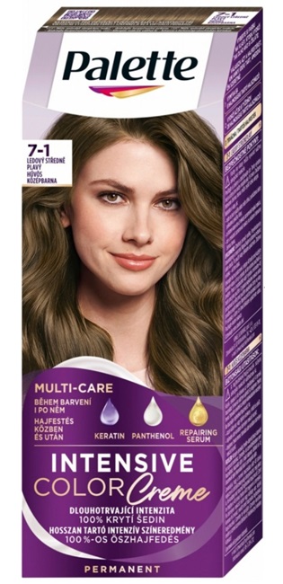 Palette barva na vlasy Intensive Color 7-1 ledově středně plavý 50 ml