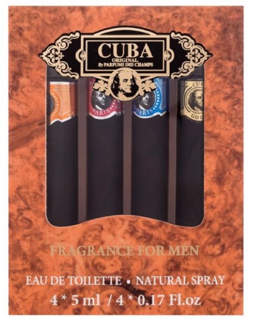 Cuba sada Mini Men toaletní voda 4 x 5 ml Gold / Blue/ Red / Orange
