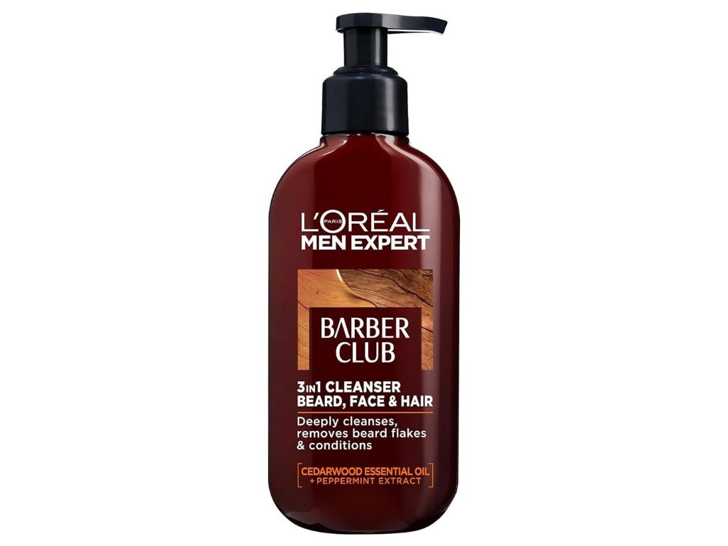 Loréal Paris Men Expert Barber Club čisticí gel na vousy, tvář a vlasy 3v1 200 ml