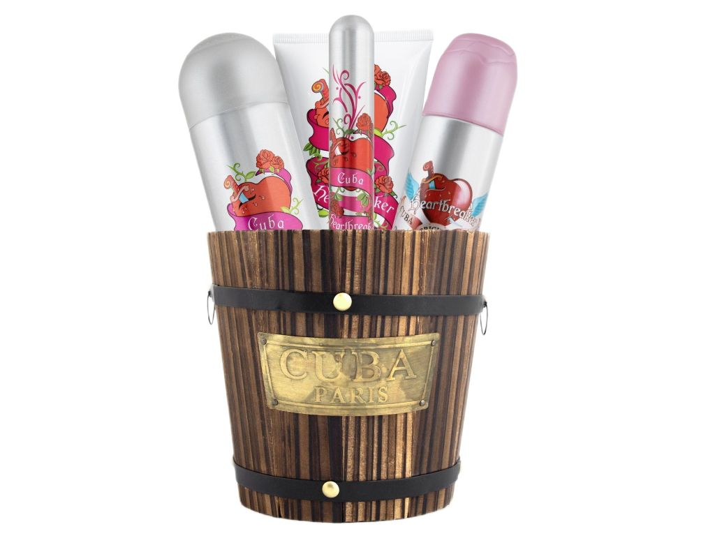 Cuba sada Heartbreaker Woman vědro toaletní voda 100 ml / deo 200ml / bodylotion / EDP 35 ml