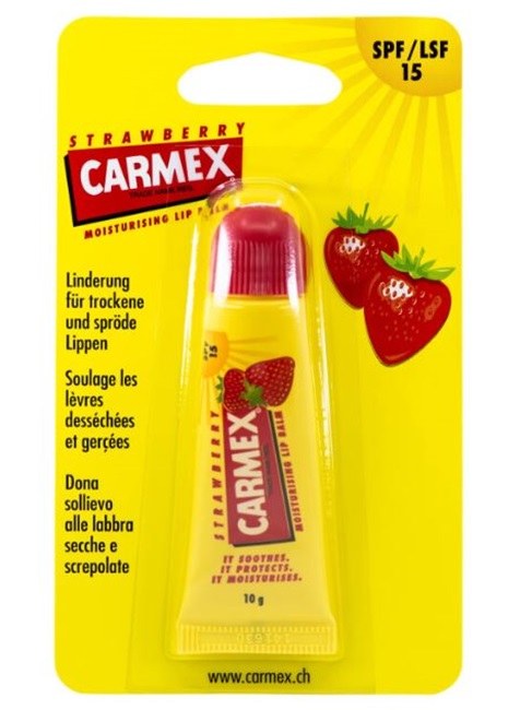 Carmex Jahoda balzám na rty hydratační SPF15 10 g