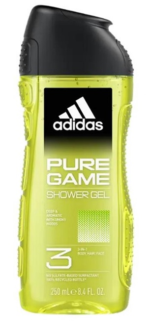 Adidas sprchový gel 3v1 Pure Game 250 ml