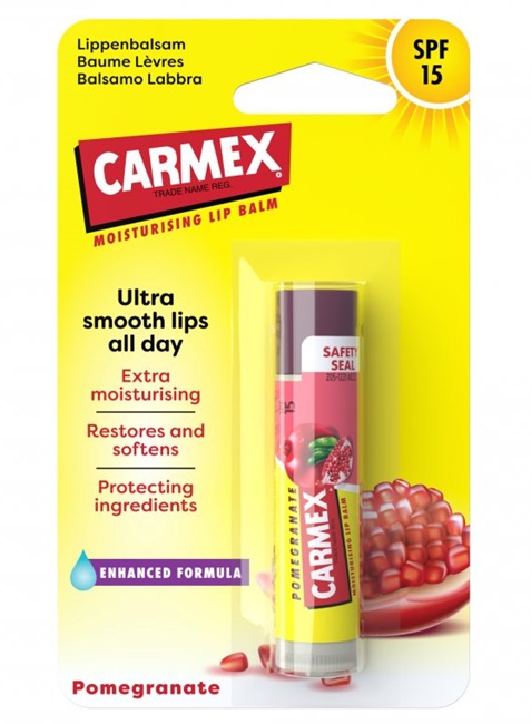 Carmex Granátové jablko balzám na rty Ultra hydratační SPF15 4,25 g