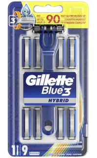 Gillette Blue3 holící jednorázový strojek Hybrid + 9 náhrad
