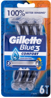 Gillette Blue3 holící jednorázový strojek 6 ks