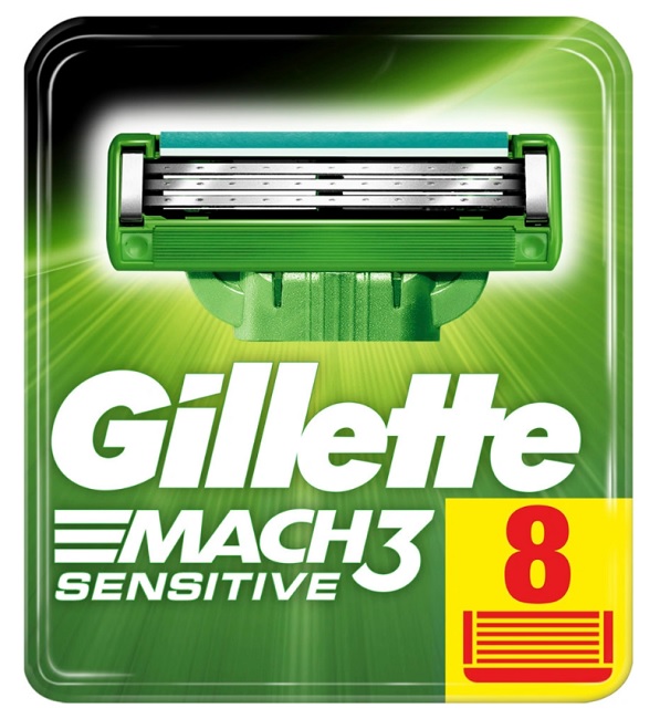 Gillette Mach3 Sensitive náhradní břity 8ks