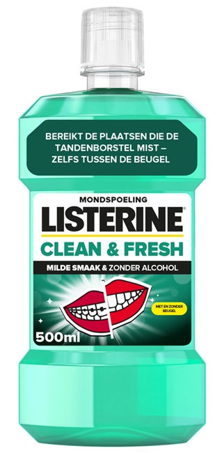 Listerine ústní voda Clean & Fresh 500 ml