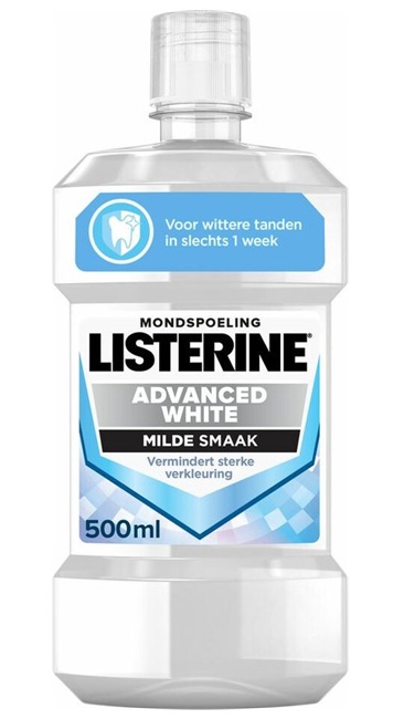 Listerine ústní voda Advanced White Mild Smaak 500 ml