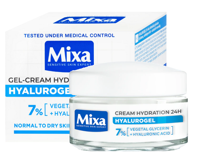 Mixa Hyalurogel Light hydratační krém na obličej s kyselinou hyaluronovou 50 ml