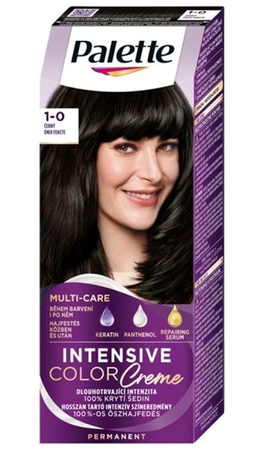 Palette barva na vlasy Intensive Color 1-0 N1 černá 50 ml