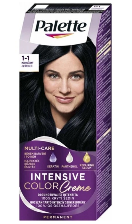 Palette barva na vlasy Intensive Color 1-1 C1 modročerná 50 ml
