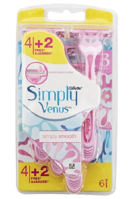Gillette Simply Venus 3 jednorázové holítka 4+2 ks
