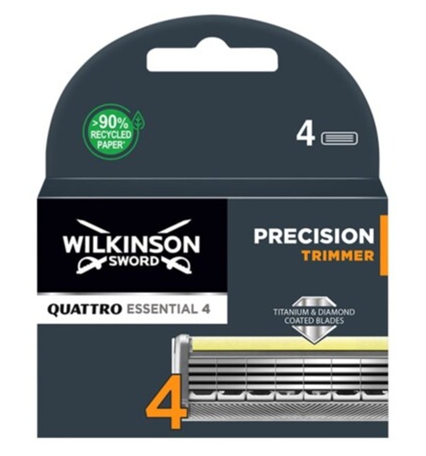 Wilkinson Sword Quattro Titanium Essential 4 Precision Trimmer náhradní břity 4 ks